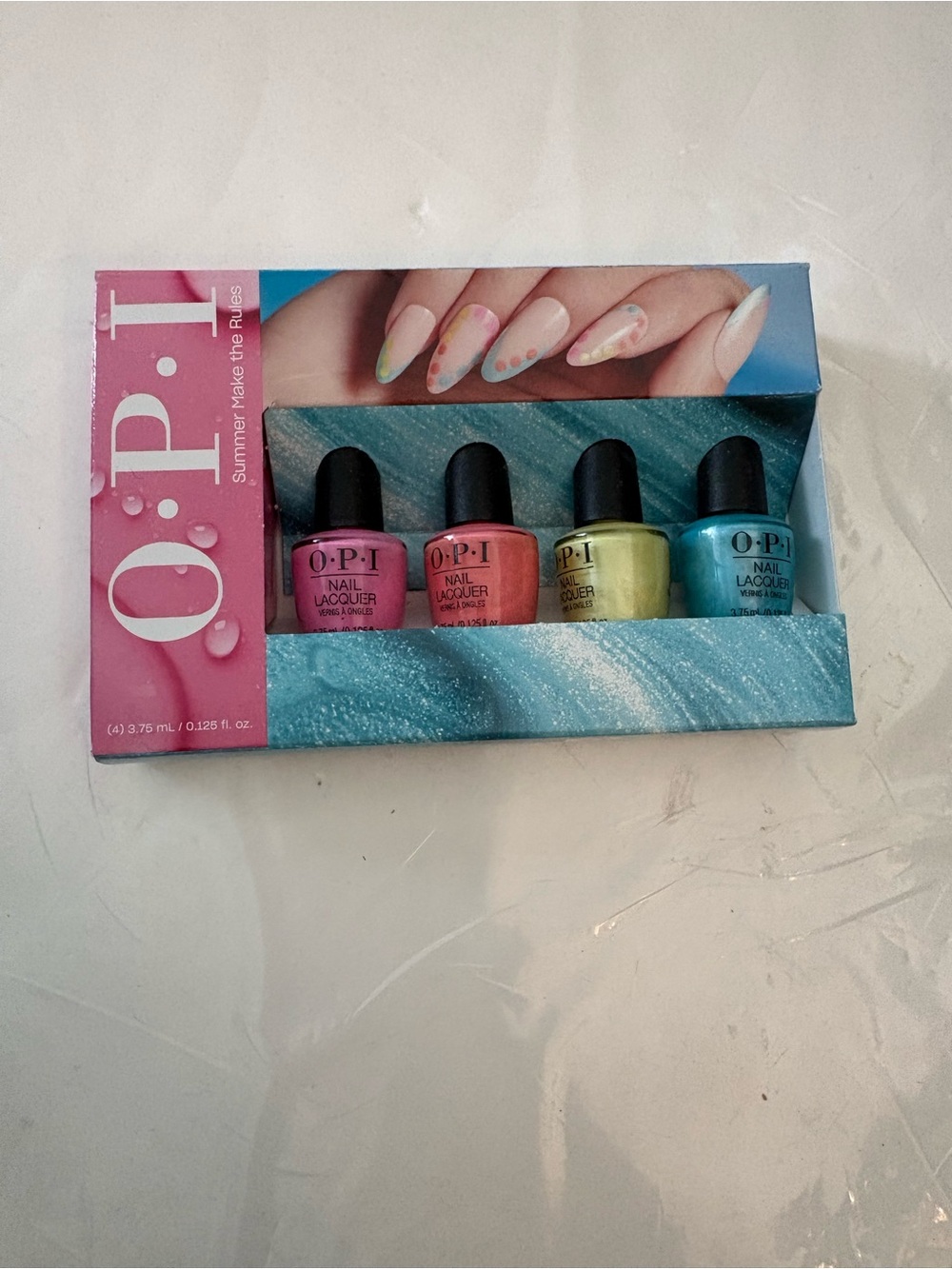 OPI Summer make the rules set Mini Nail Lacquer Set - Pink, Coral, Yellow, Blue